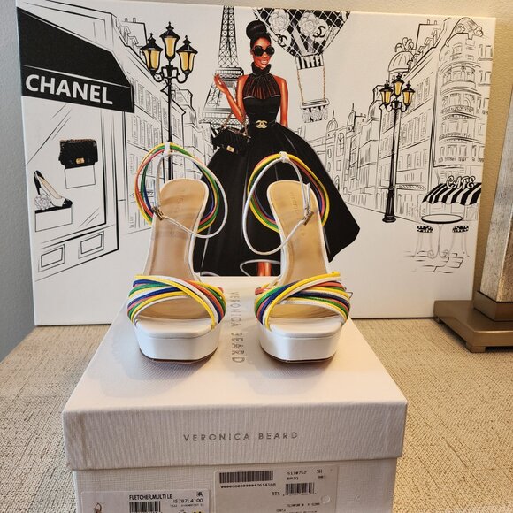 Veronica Beard Fletcher Multi-Colored Sandals - Picture 4 of 9